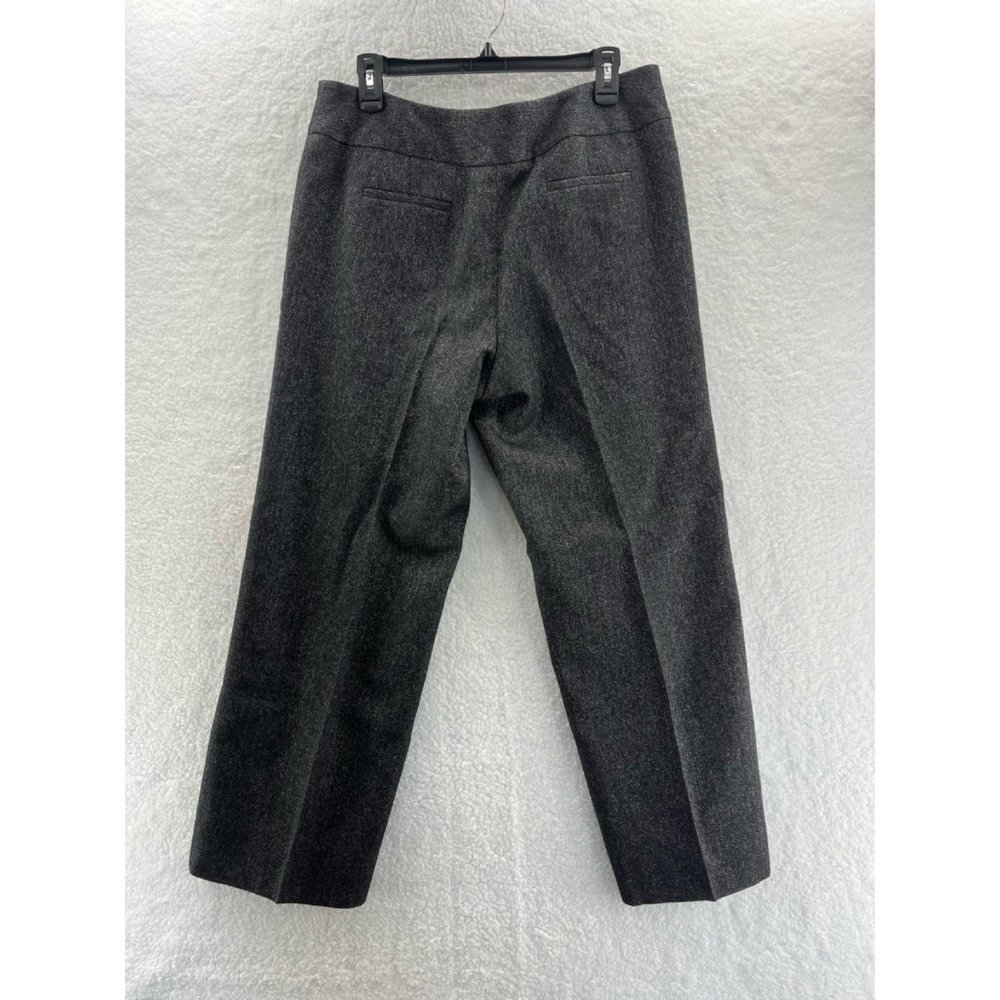 Talbots Womens Dress Pants Gray Herringbone High Rise Pockets Lined Petites 12 - Picture 2 of 8